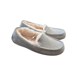 UGG Ansley Water Resistant Suede Shearling Lined Moc Slippers Women's Sz 7 F1